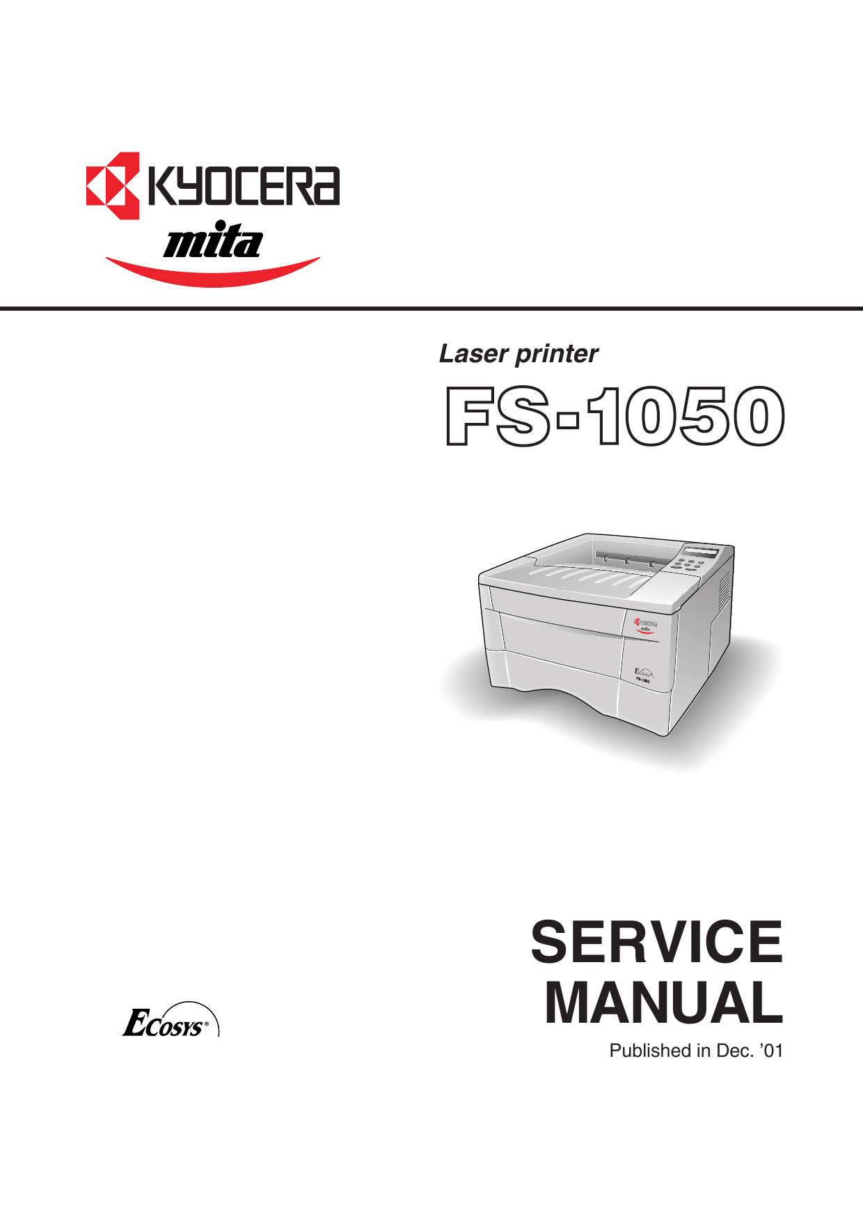 KYOCERA LaserPrinter FS-1050 Parts and Service Manual-1